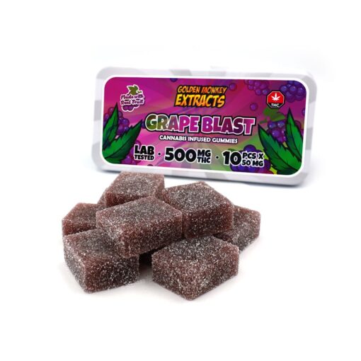 THC Gummy - High Dose - 500MG - Grape Blast