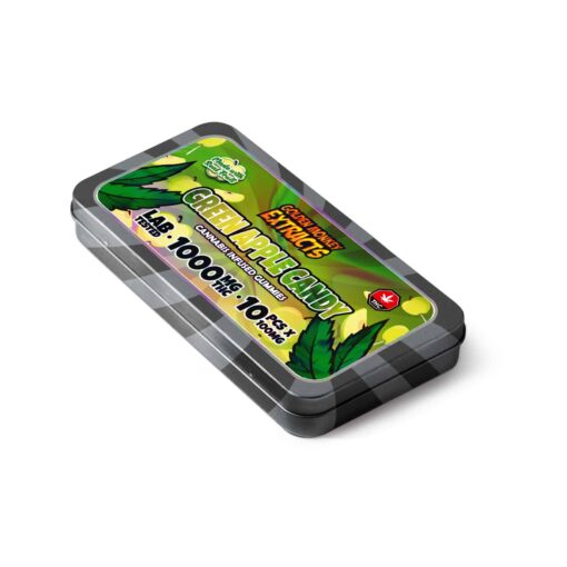 THC Gummy - High Dose - 1000MG - Green Apple Candy