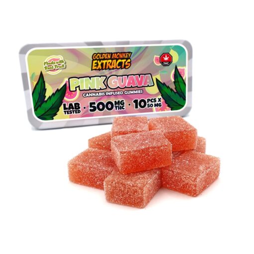 THC Gummy - High Dose - 500MG - Pink Guava