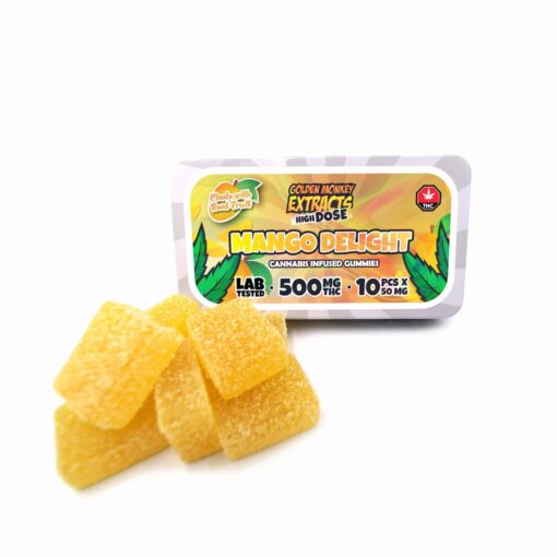 THC Gummy - High Dose - 500MG - Mango Delight