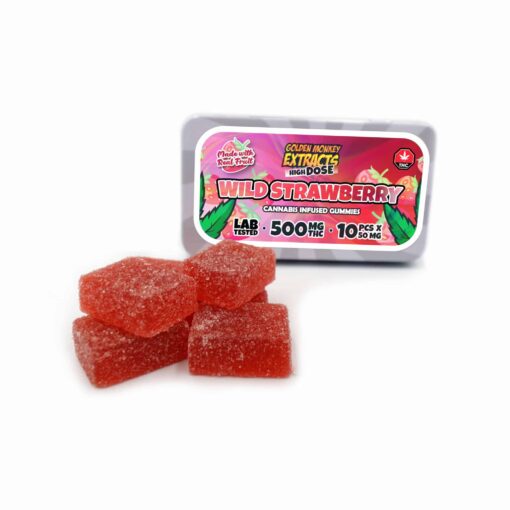THC Gummy - High Dose - 500MG - Wild Strawberry