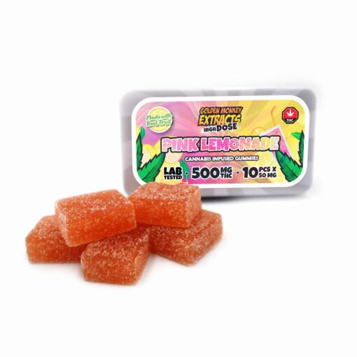 THC Gummy - High Dose - 500MG - Pink Lemonade