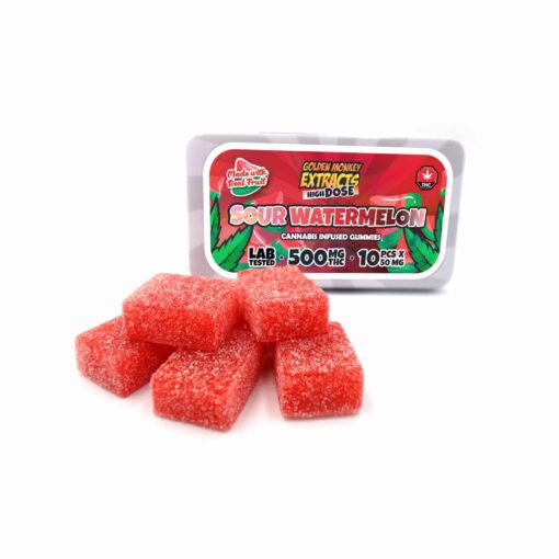 THC Gummy - High Dose - 500MG - Sour Watermelon