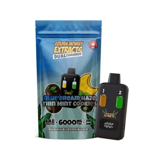 THC Vape - Dual Chamber - 6000MG - Blue Dream Haze + Thin Mint Cookies