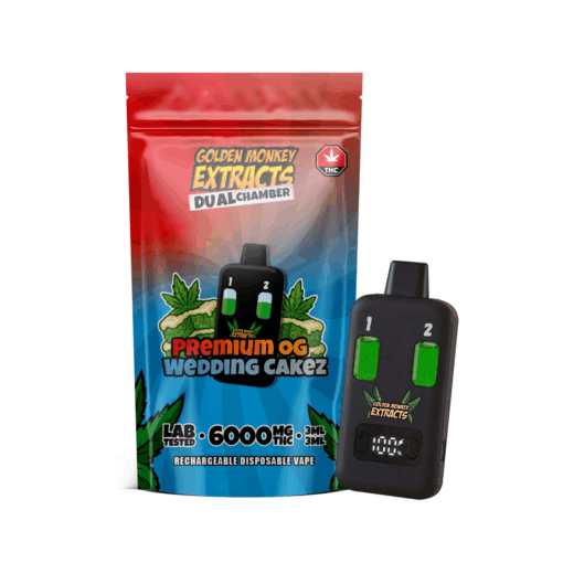 THC Vape - Dual Chamber - 6000MG - Premium OG + Wedding Cakez